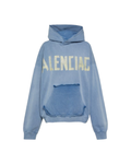 Blue Hoodie with yellow letters