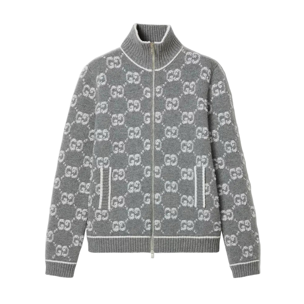 White letters monogram Zipper