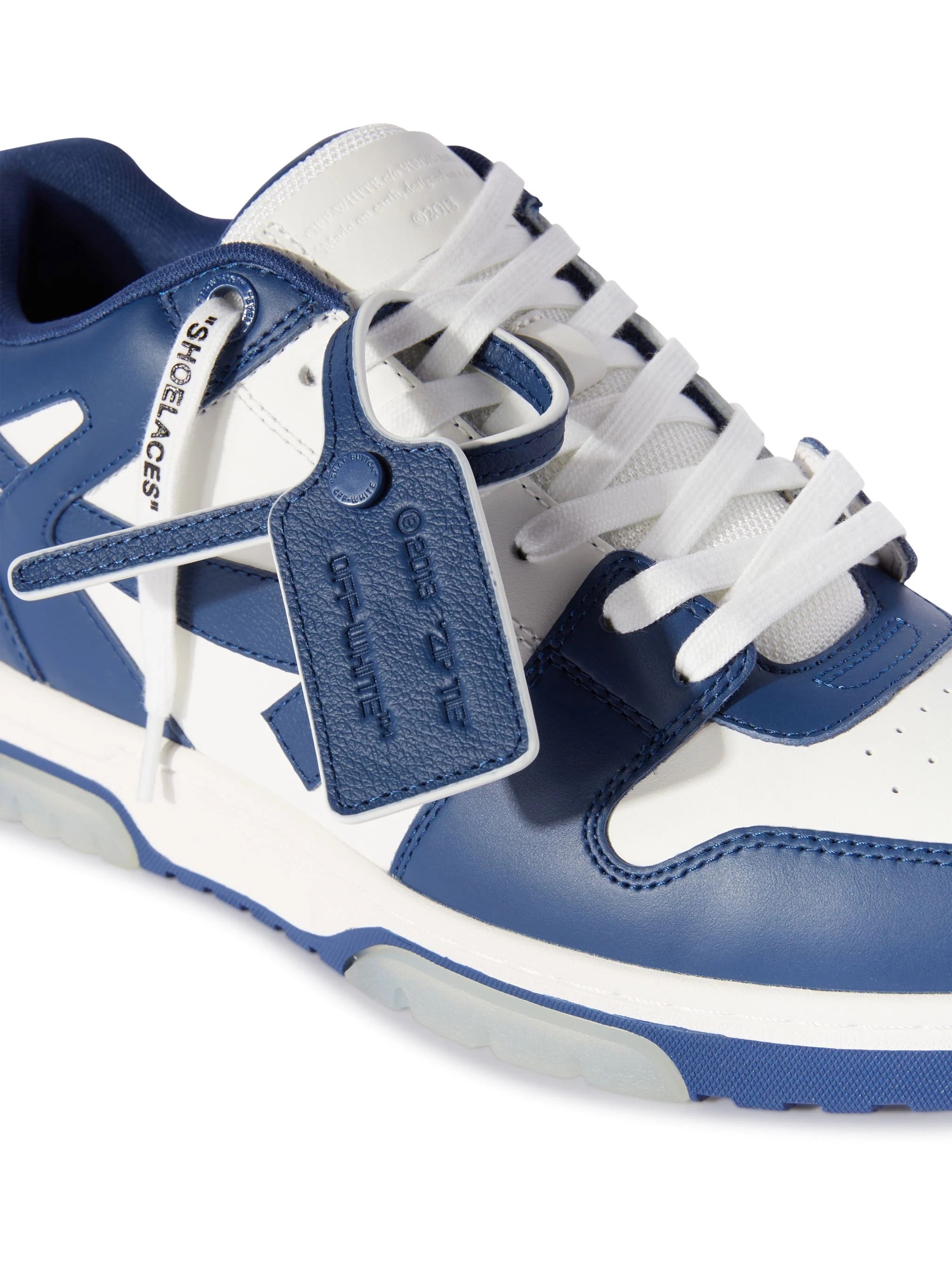 Blue/White Shoes with Arrow