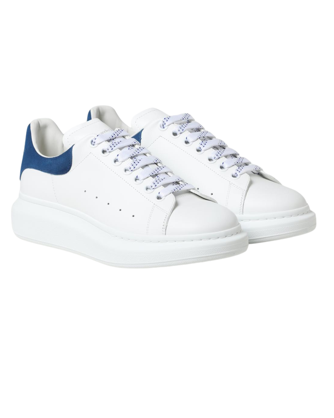White Shoes with Blue