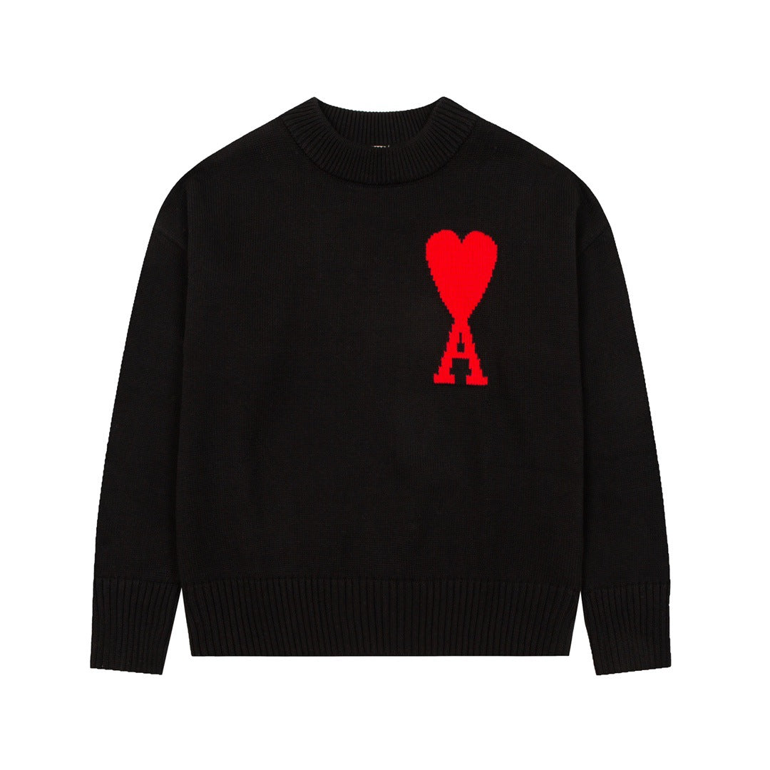 Black Sweater with red Logo