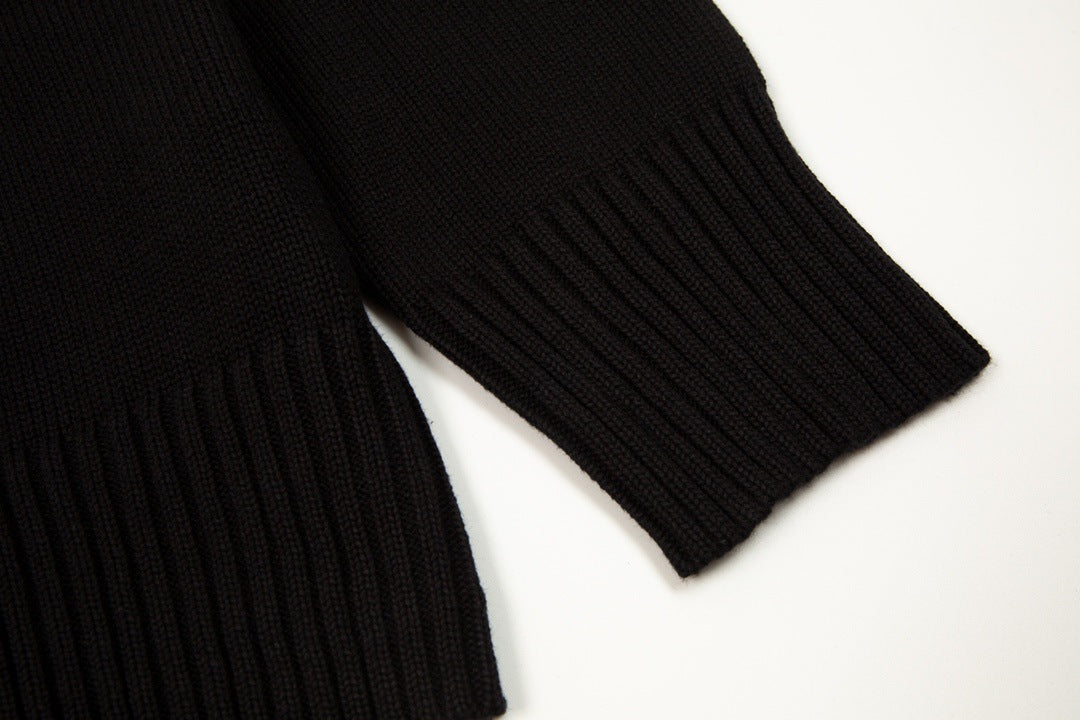 Black Sweater with red Logo