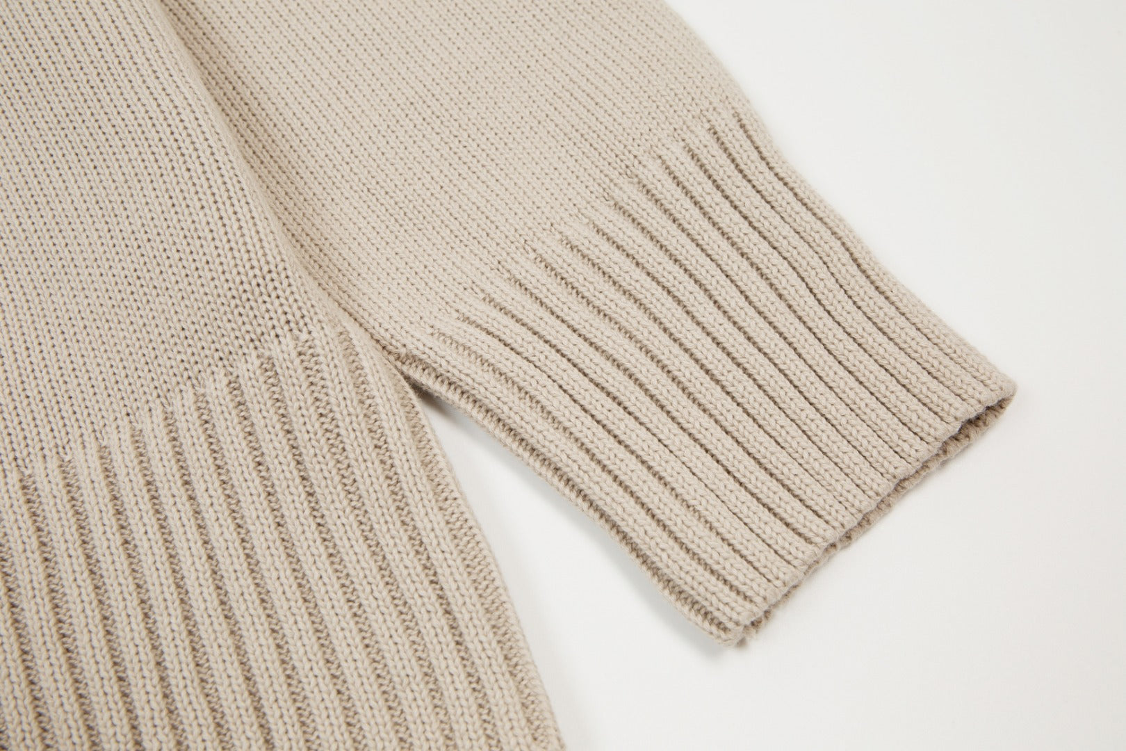 Cream Sweater with white Logo